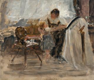 Alexander Koester - Beim Sticken (Studie)