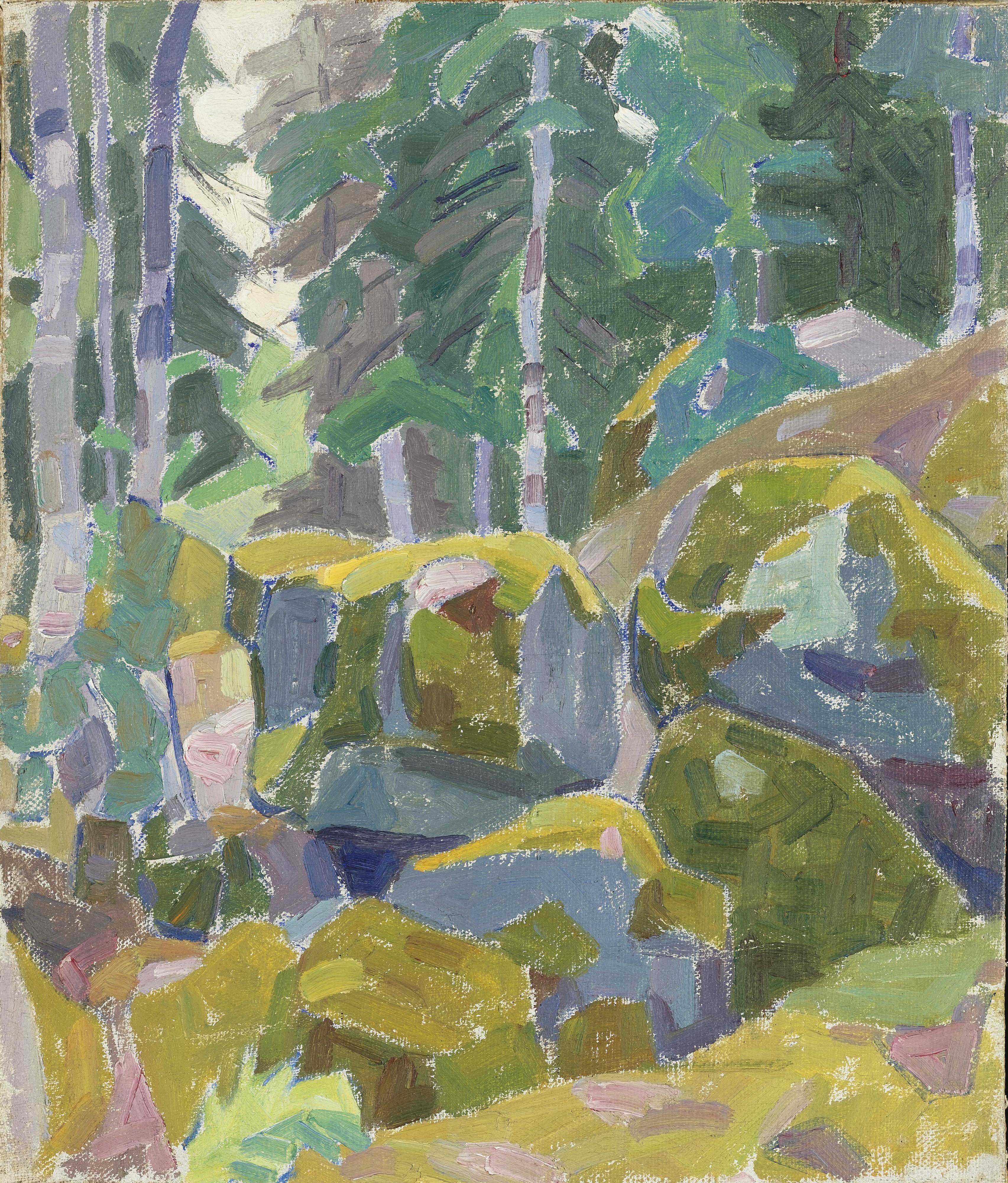 Alexander Konstantinovich Bogomazov - Landscape With Trees