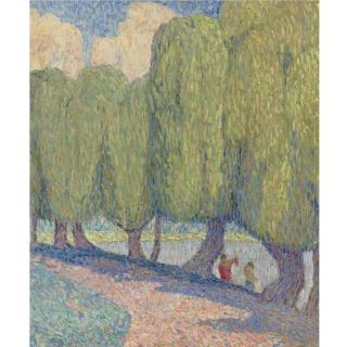 Alexander Konstantinovich Bogomazov - Russian By The Riverbank