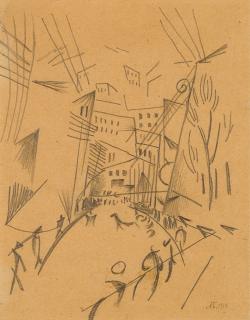 Alexander Konstantinovich Bogomazov - Street Scene