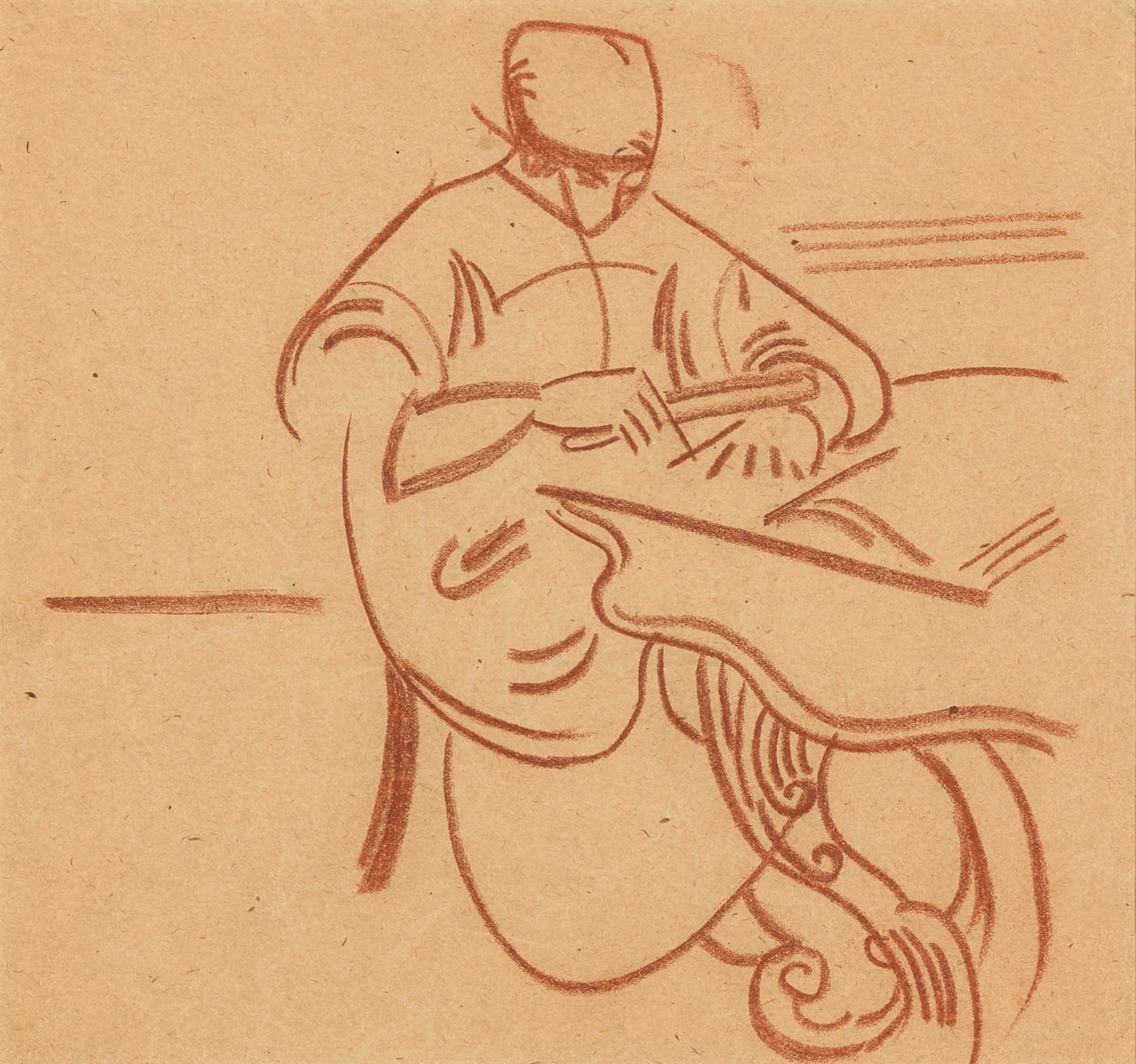 Alexander Konstantinovich Bogomazov - Woman at a Table