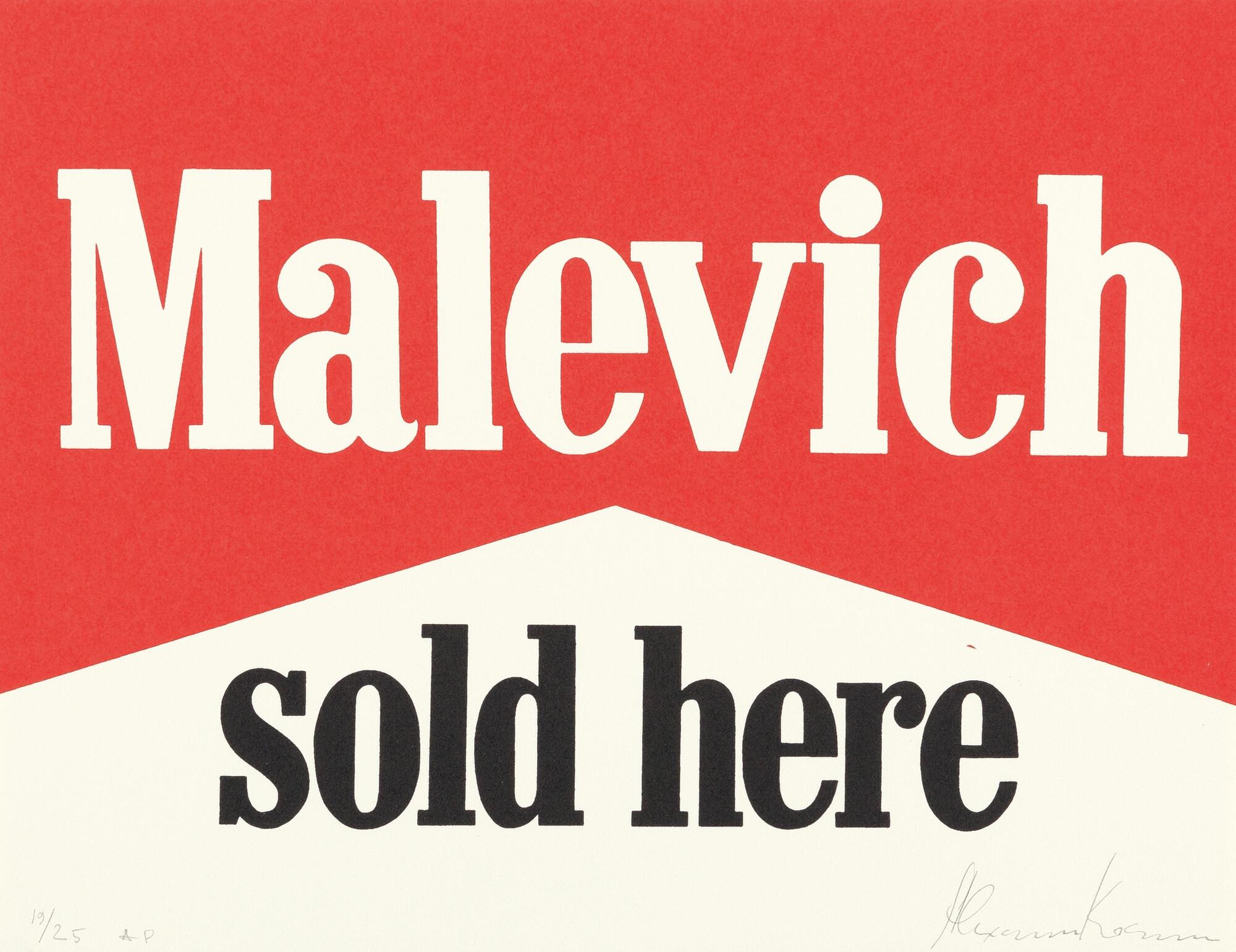 Alexander Kosolapov - Malevich sold here