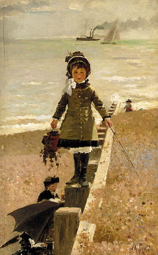 Alexander M. Rossi - The fishergirl on the beach