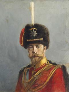 Alexander Makovsky - Study For A Portrait Of Emperor Nicholas II, Chief Of The Guard Hussar Regiment