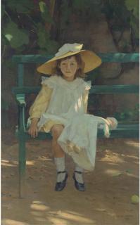 Alexander Mann - Portrait of Mary, the artist\'s daughter