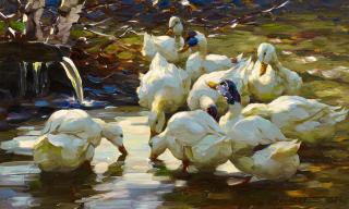 Alexander Max Koester - Enten am Brünnele