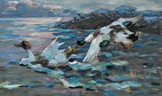 Alexander Max Koester - »Enten, eine fliegend (wettlauf)».