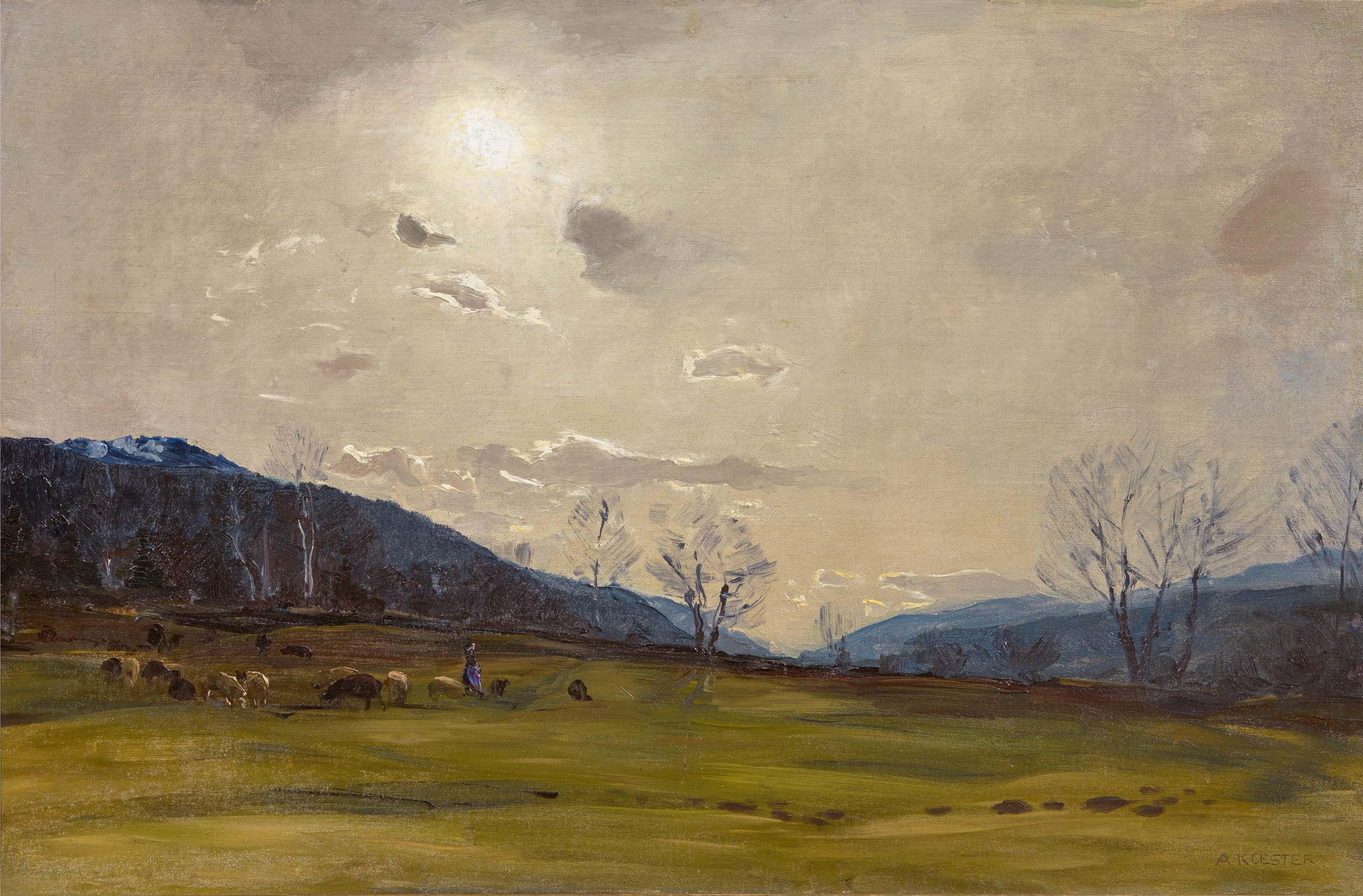 Alexander Max Koester - Frühlingslandschaft bei Brixen.