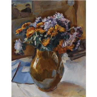 Alexander Mikhailovich Gerasimov - Still Life With Flowers