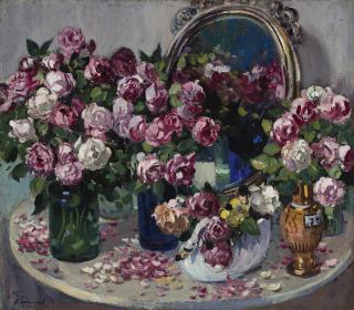 Alexander Mikhailovich Gerasimov - Still Life With Roses
