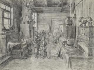 Alexander Mikhailovich Gerasimov - The Artist\'S Studio In Moscow