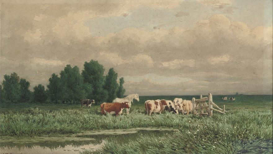 Alexander Mollinger - Cattle in a meadow