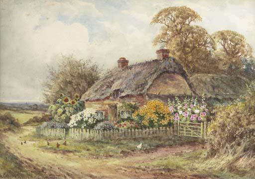 Alexander Molyneux Stannard - A Cottage Garden In Full Bloom