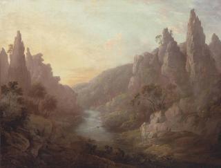 Alexander Nasmyth - A capriccio view of Dovedale, Derbyshire