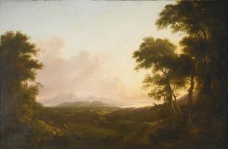 Alexander Nasmyth - View Of Crosbie Castle In Ayrshire, With The Isle Of Arran Beyond