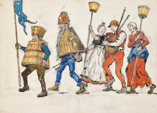 Alexander Nikolaevich Benois - A Procession