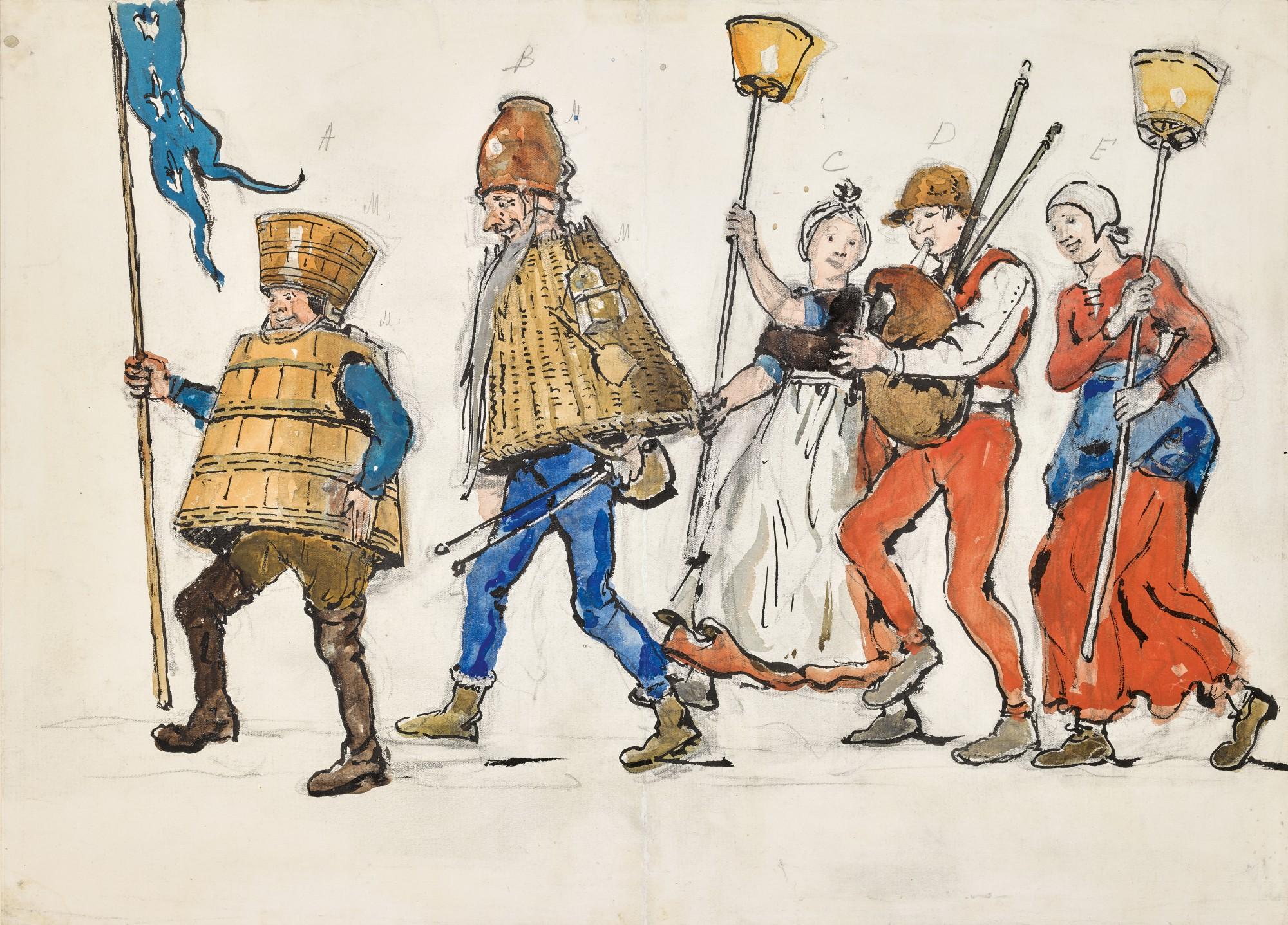 Alexander Nikolaevich Benois - A Procession