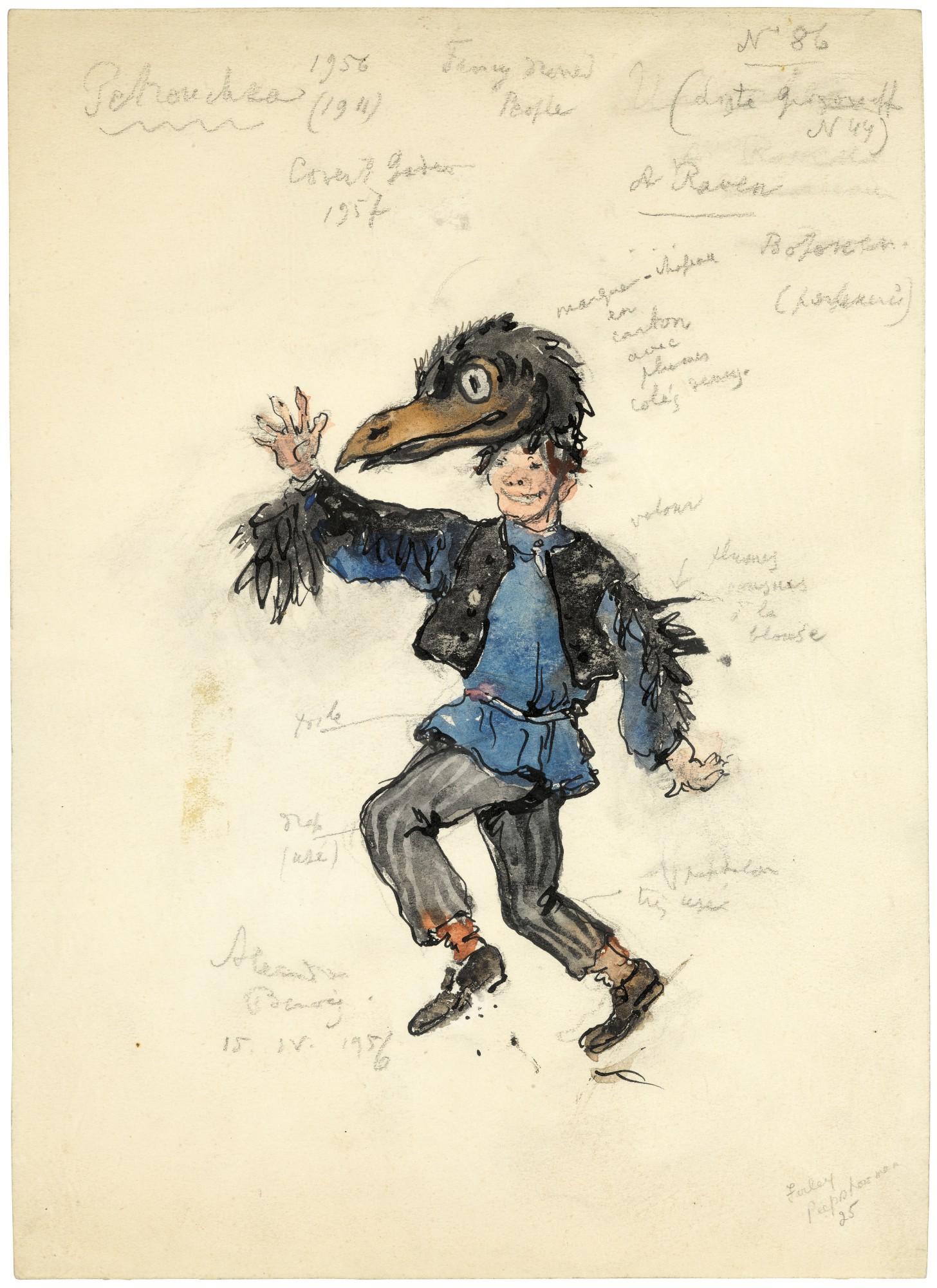 Alexander Nikolaevich Benois - Costume design for a Raven in Petrushka