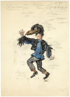 Alexander Nikolaevich Benois - Costume design for a Raven in Petrushka