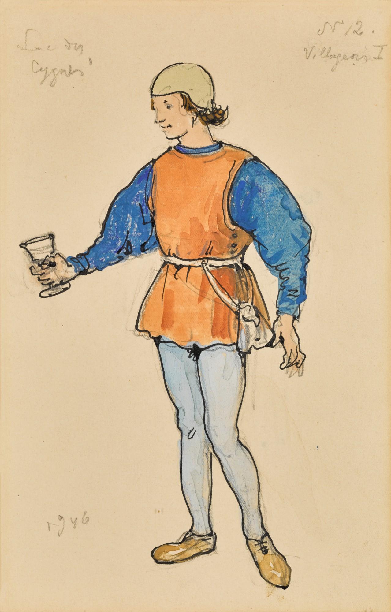 Alexander Nikolaevich Benois - Costume Designs for Raymonda and Swan Lake (Four Works)