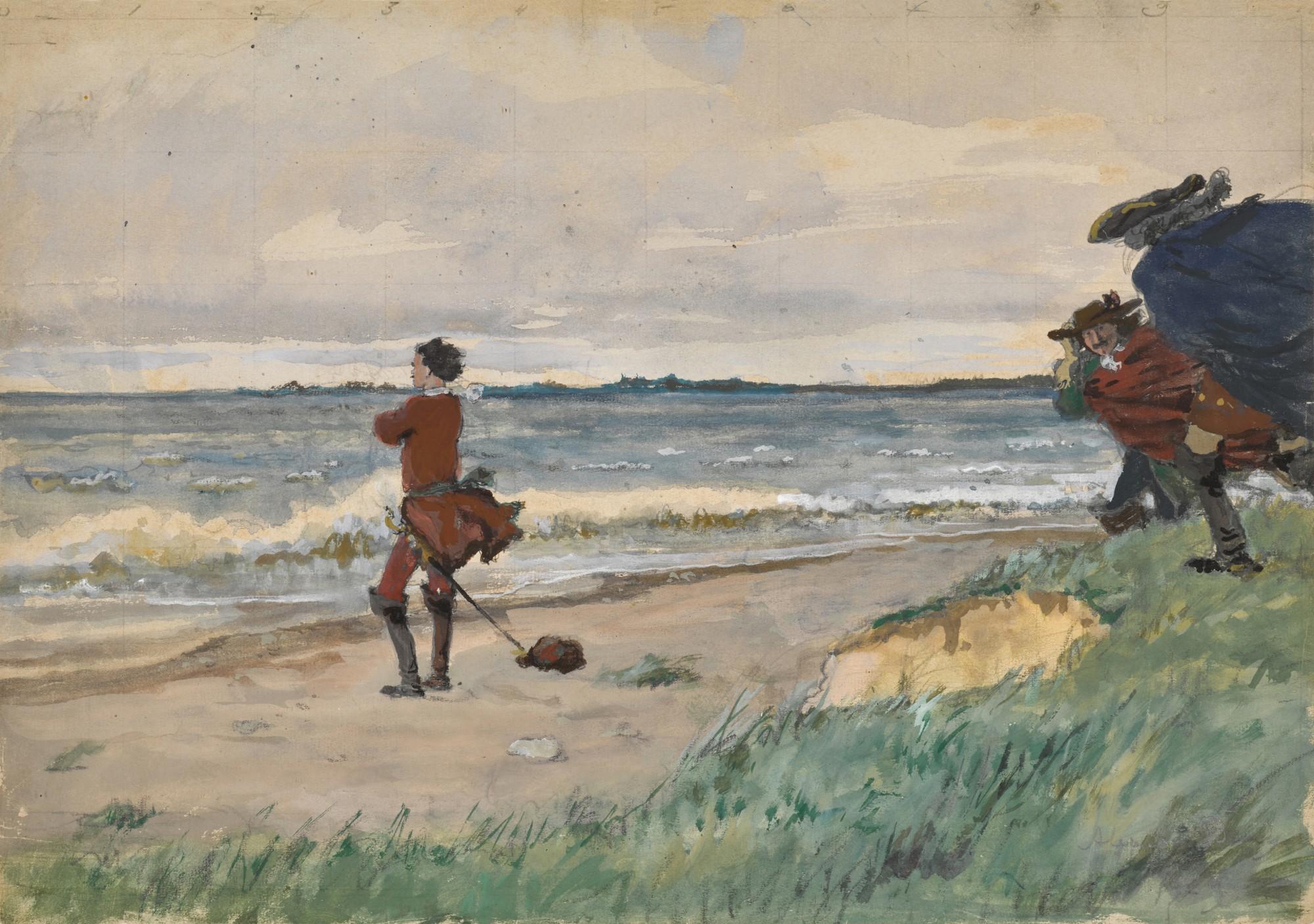 Alexander Nikolaevich Benois - Peter the Great by the Banks of the Neva Contemplating the Founding of St Petersburg