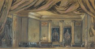 Alexander Nikolaevich Benois - Set Design for Liza\'s Room from The Queen of Spades