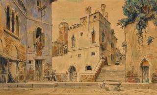 Alexander Nikolaevich Benois - Set Design for The Merchant of Venice