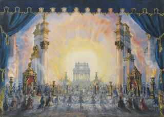 Alexander Nikolaevich Benois - Set Design For The Wedding Of Psyche And Amour