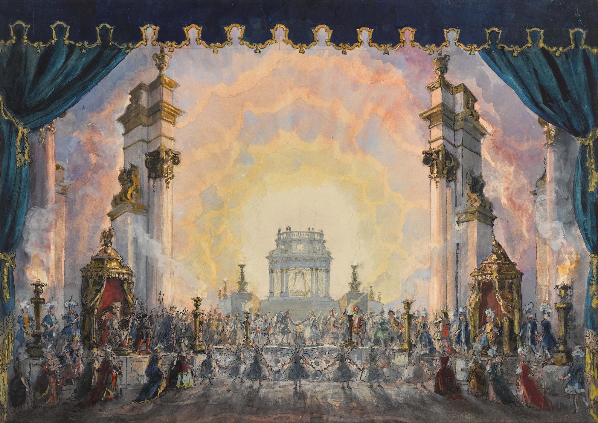 Alexander Nikolaevich Benois - Stage Design for Les Noces de Psyché et de l\'Amour