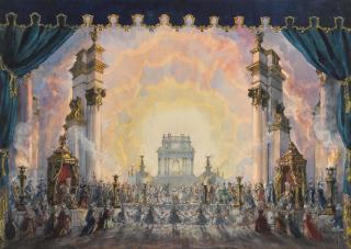 Alexander Nikolaevich Benois - Stage Design for Les Noces de Psyché et de l\'Amour