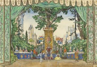 Alexander Nikolaevich Benois - Stage Design For Raymonda, Act Iii