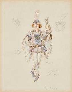 Alexander Nikolaevich Benois - Three Costume Designs for Giselle