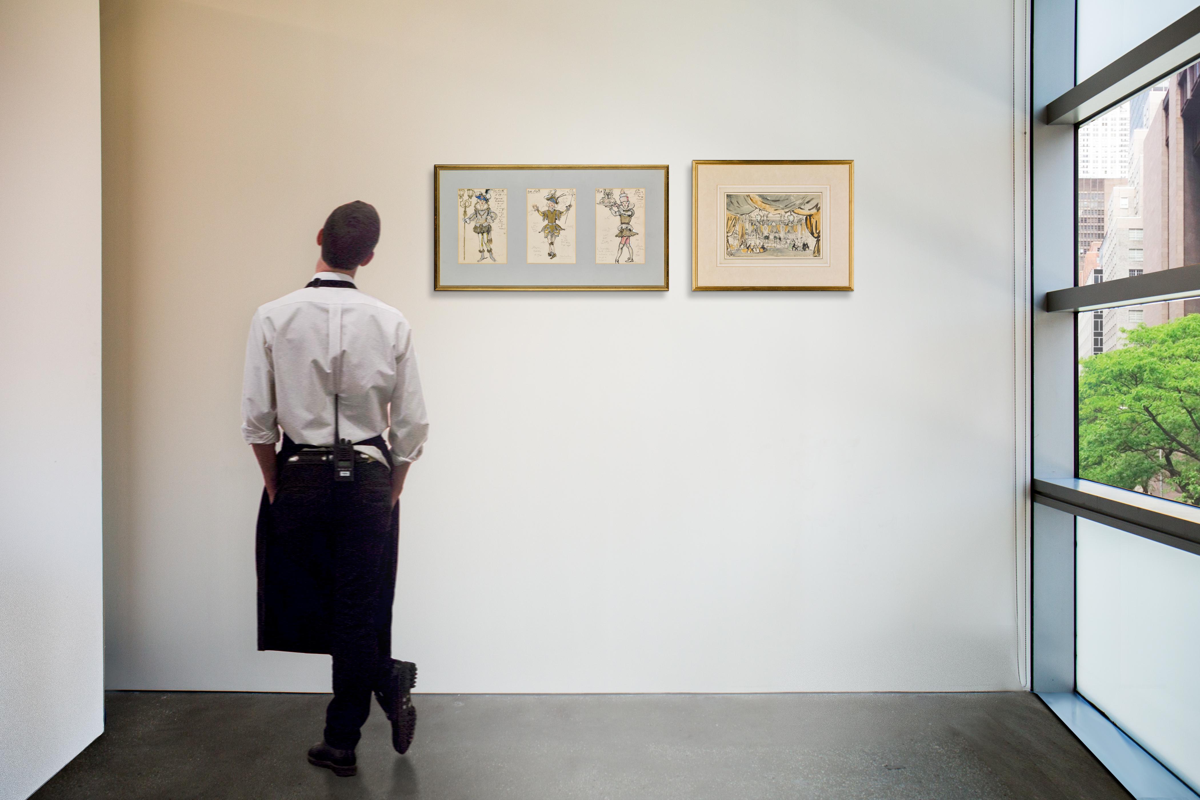 Alexander Nikolaevich Benois - Three Costume Designs for The Nutcracker and Set Design for La Dame aux camélias