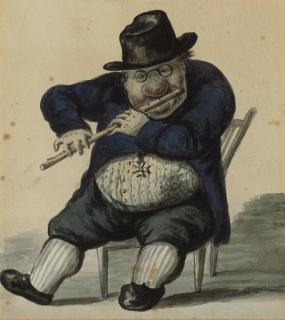 Alexander Orlovsky - Giacomo Quarenghi wearing the Order of the Knights of Malta and playing the flute