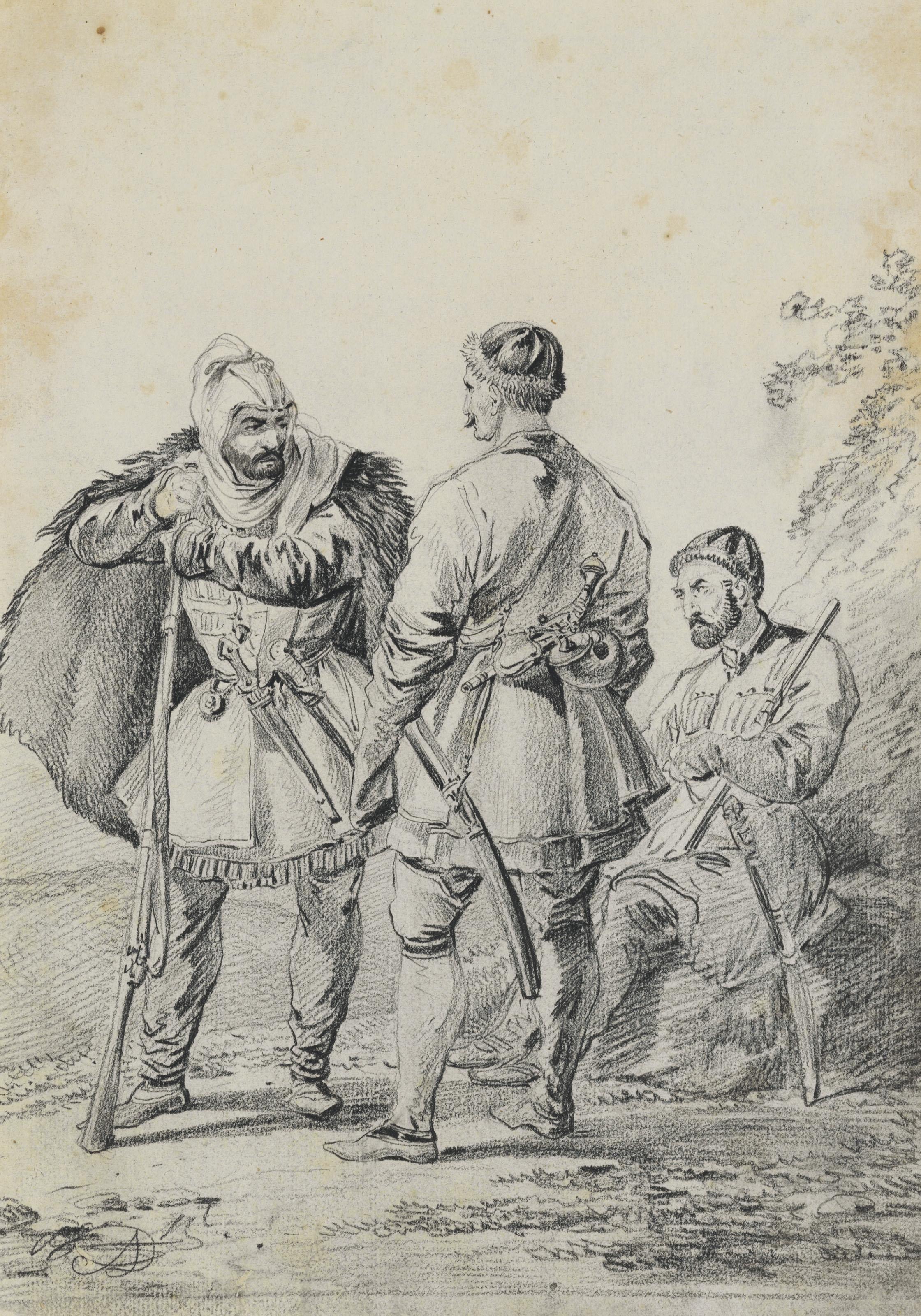 Alexander Orlovsky - Three Caucasian men in conversation