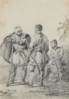 Alexander Orlovsky - Three Caucasian men in conversation