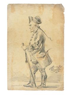 Alexander Orlowski - Gentleman with a pigtail; Portly gentleman; Sailor; and Gentleman with a riding crop