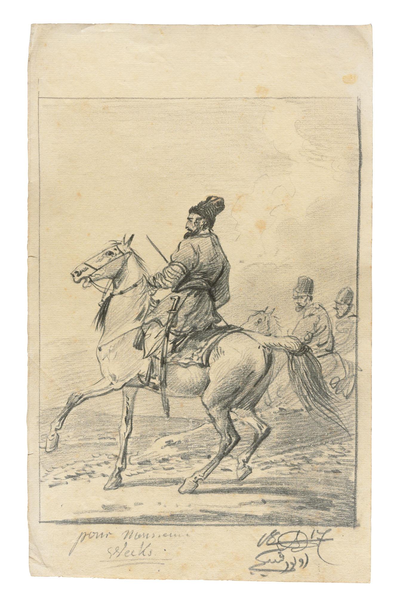 Alexander Orlowski - Kurdish horsemen; Beer drinker; and Senior officer in a tricorne