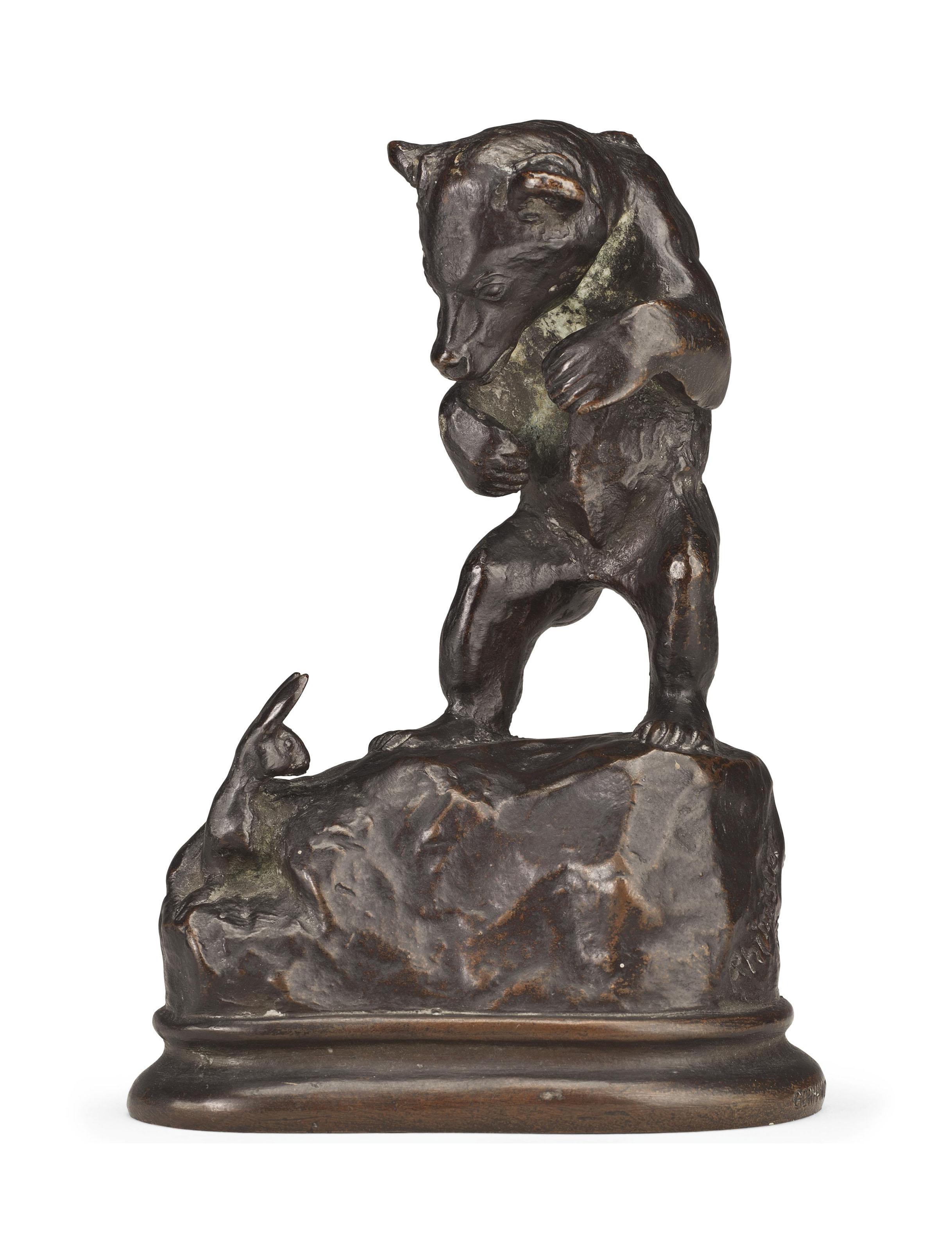 Alexander Phimister Proctor - \'Bear Cub And Rabbit\'