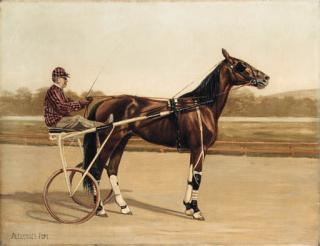 Alexander Pope - Major Delmar, a Trotter, on a racecourse