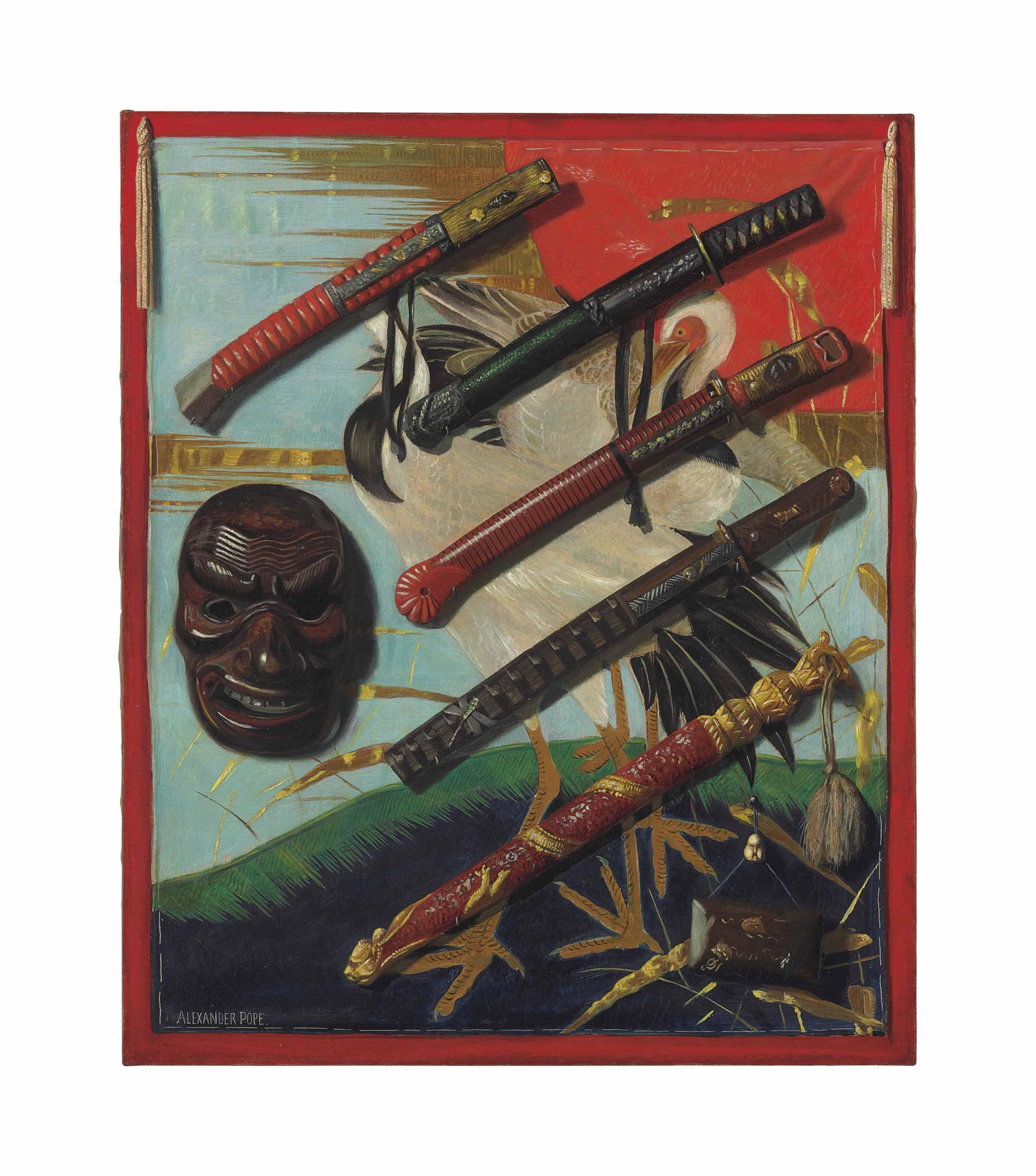 Alexander Pope - Still Life Trompe L\'Oeil