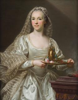 Alexander Roslin - Portrait depicting Mlle Bourgevin de Linas, as a Vestal Virgin