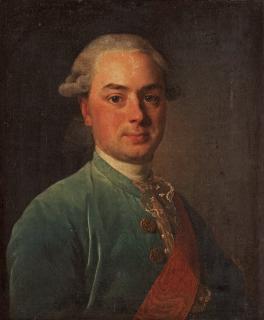 Alexander Roslin - Portrait of a gentleman in a blue coat, presumably Count Schuwaloff