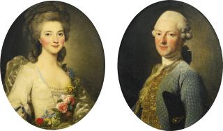 Alexander Roslin - Portrait Of A Lady Portrait Of A Gentleman