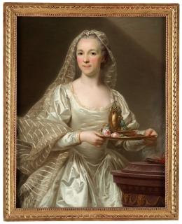 Alexander Roslin - Portrait of a lady, said to be Mlle Bourgevin de Linas, as a Vestal Virgin