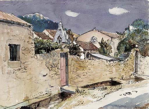 Alexander S. Burns, R.S.W. - The old aqueduct, Nantes