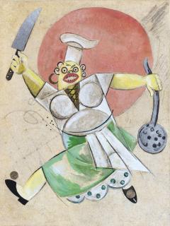 Alexander Veniaminovich Khvostenko-Khvostov - Costume Design For A Cook