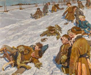 Alexander Viktorovich Moravov - Children in the Snow