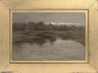 Alexander Wellwood Rattray, A.R.S.A. - A fish rising