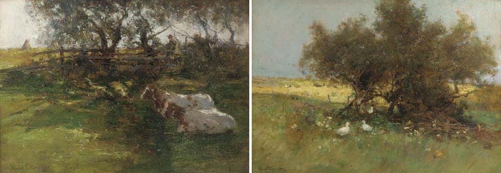 Alexander Wellwood Rattray, R.S.W., A.R.S.A. - In the shade; and Harvest time